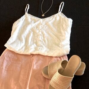 Gold and White Tank